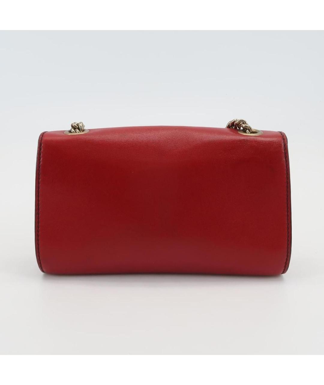 GUCCI Красная кожаная сумка через плечо, фото 3