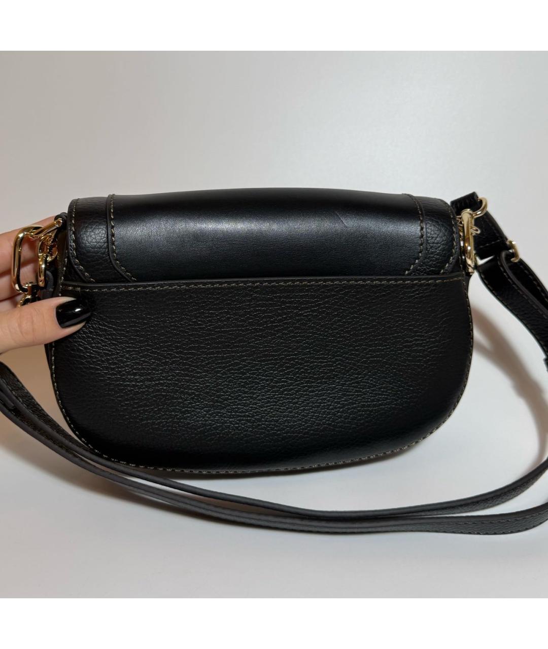 FURLA Черная кожаная сумка через плечо, фото 4