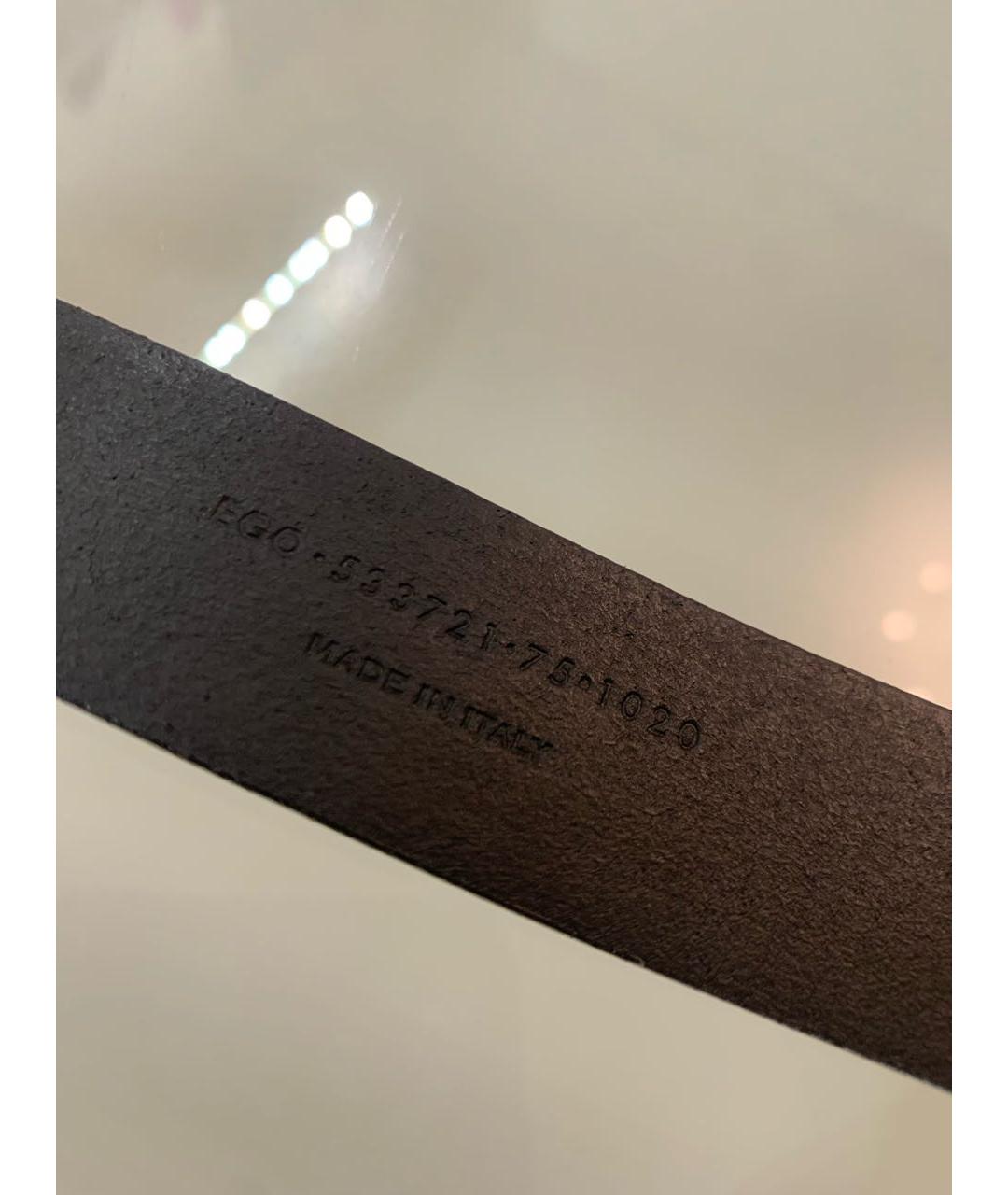 SAINT LAURENT Черный кожаный ремень, фото 5