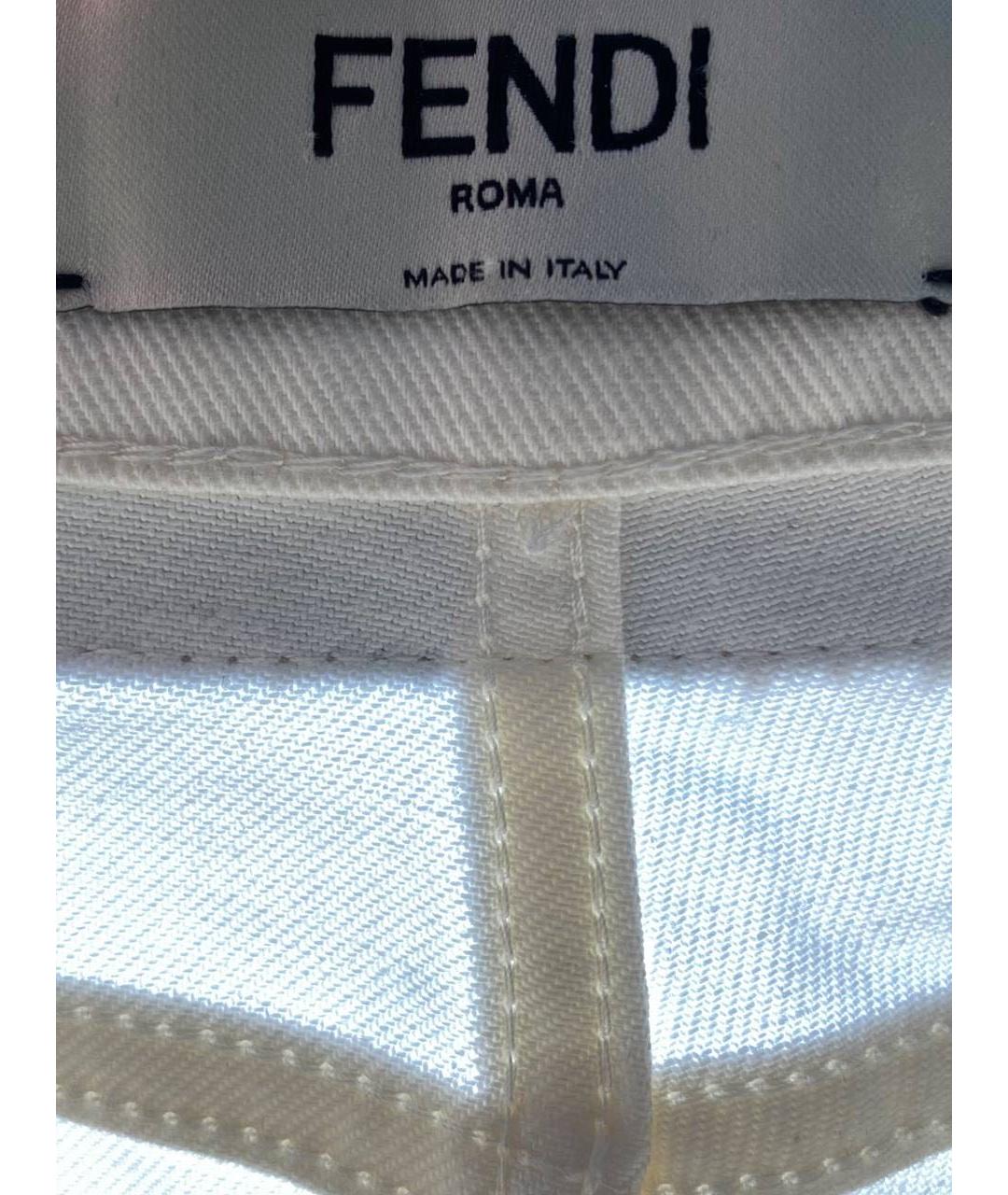 FENDI Белые хлопковые джинсы слим, фото 6