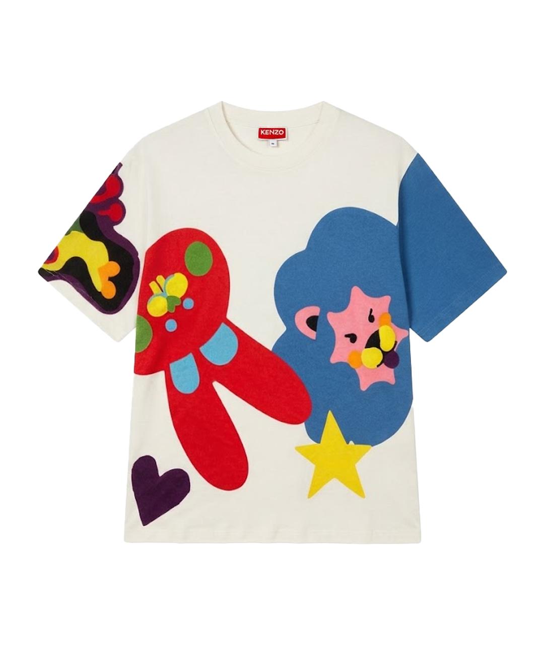 KENZO Белая хлопковая футболка, фото 1