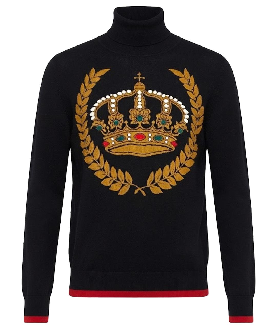 DOLCE&GABBANA Темно-синий кашемировый джемпер / свитер, фото 1