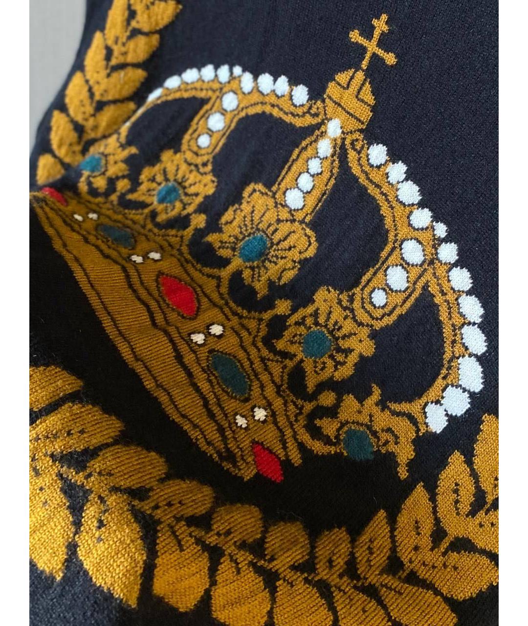 DOLCE&GABBANA Темно-синий кашемировый джемпер / свитер, фото 3