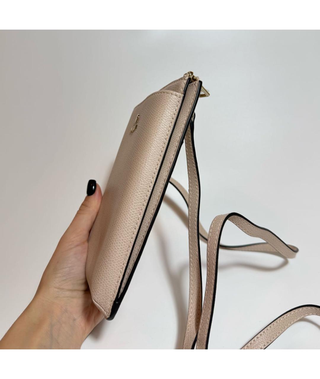 FURLA Бежевая кожаная сумка через плечо, фото 2