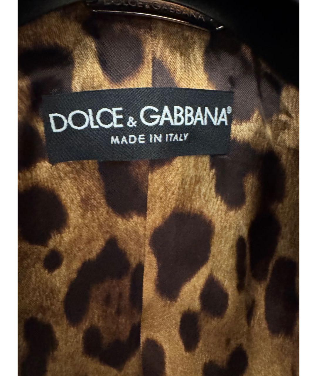 DOLCE&GABBANA Темно-синий хлопковый жакет/пиджак, фото 4
