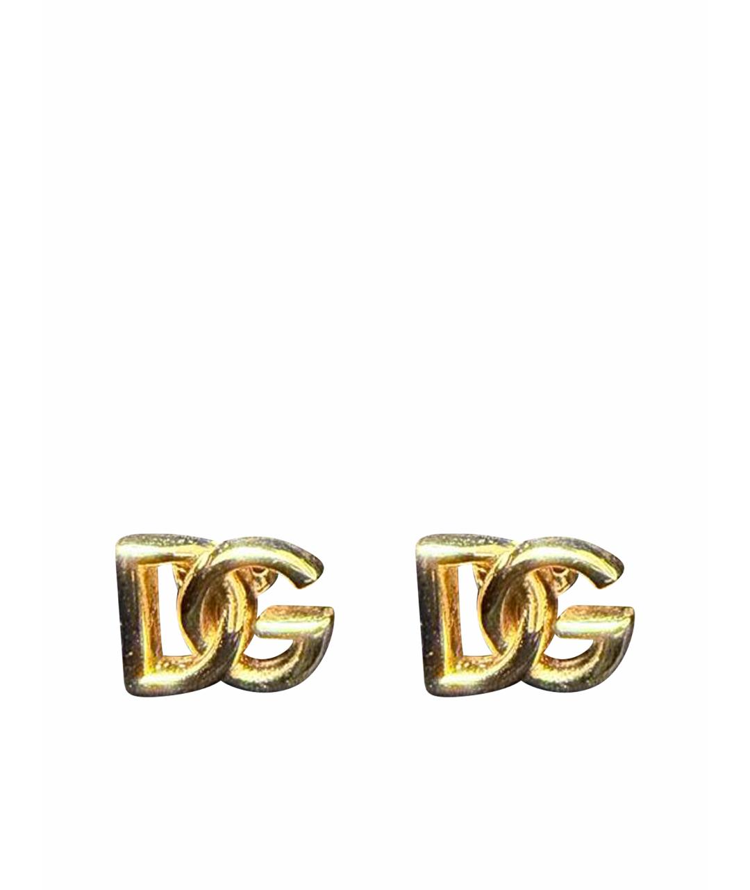 DOLCE&GABBANA Золотые металлические серьги, фото 1