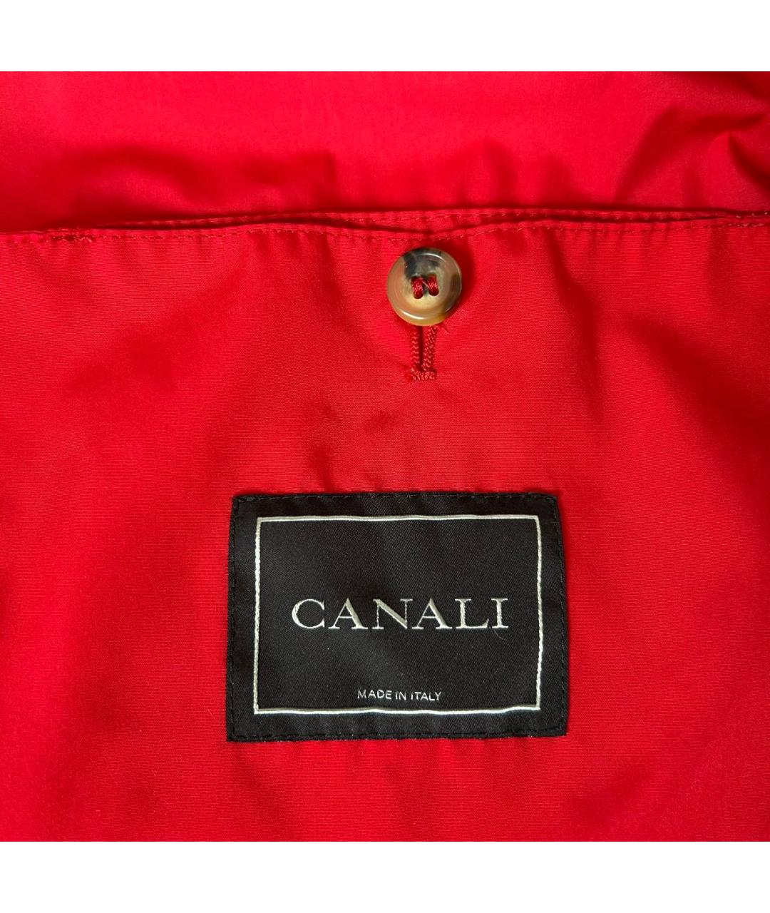 CANALI Красная нейлоновая куртка, фото 5