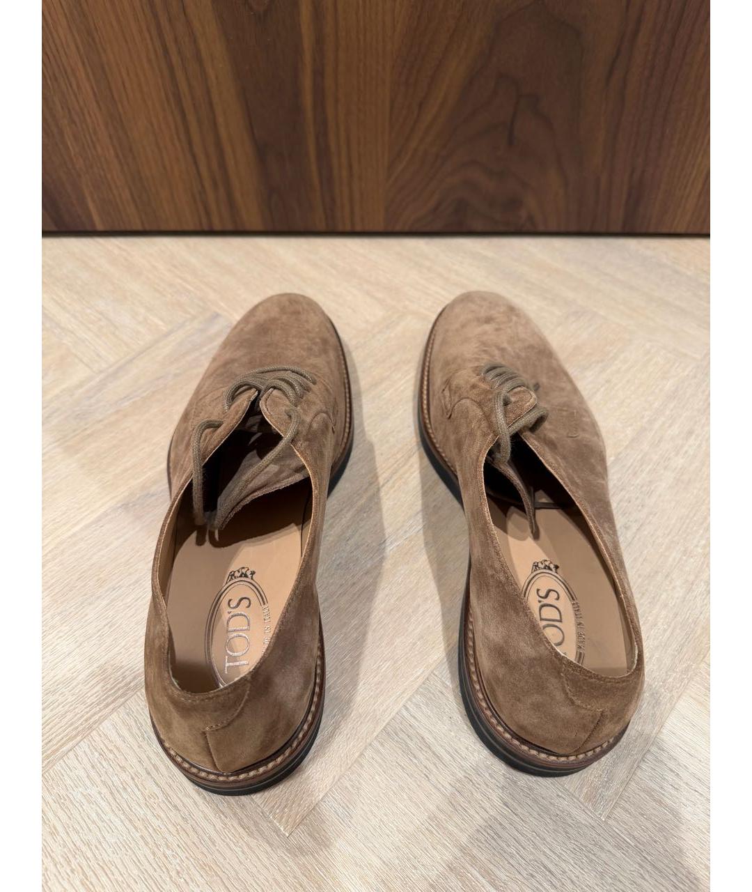 TOD'S Коричневые замшевые туфли, фото 3