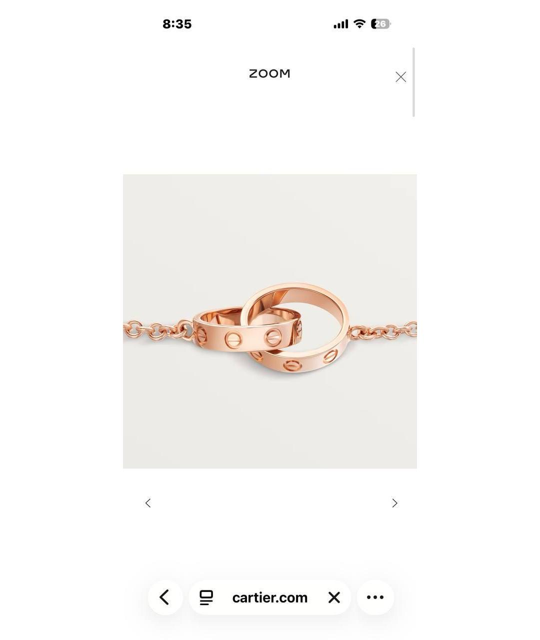 CARTIER Золотой браслет из розового золота, фото 3