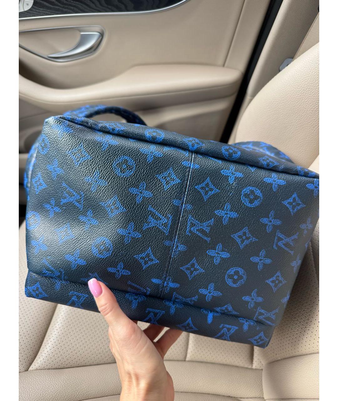 LOUIS VUITTON Синий рюкзак из канвы, фото 3