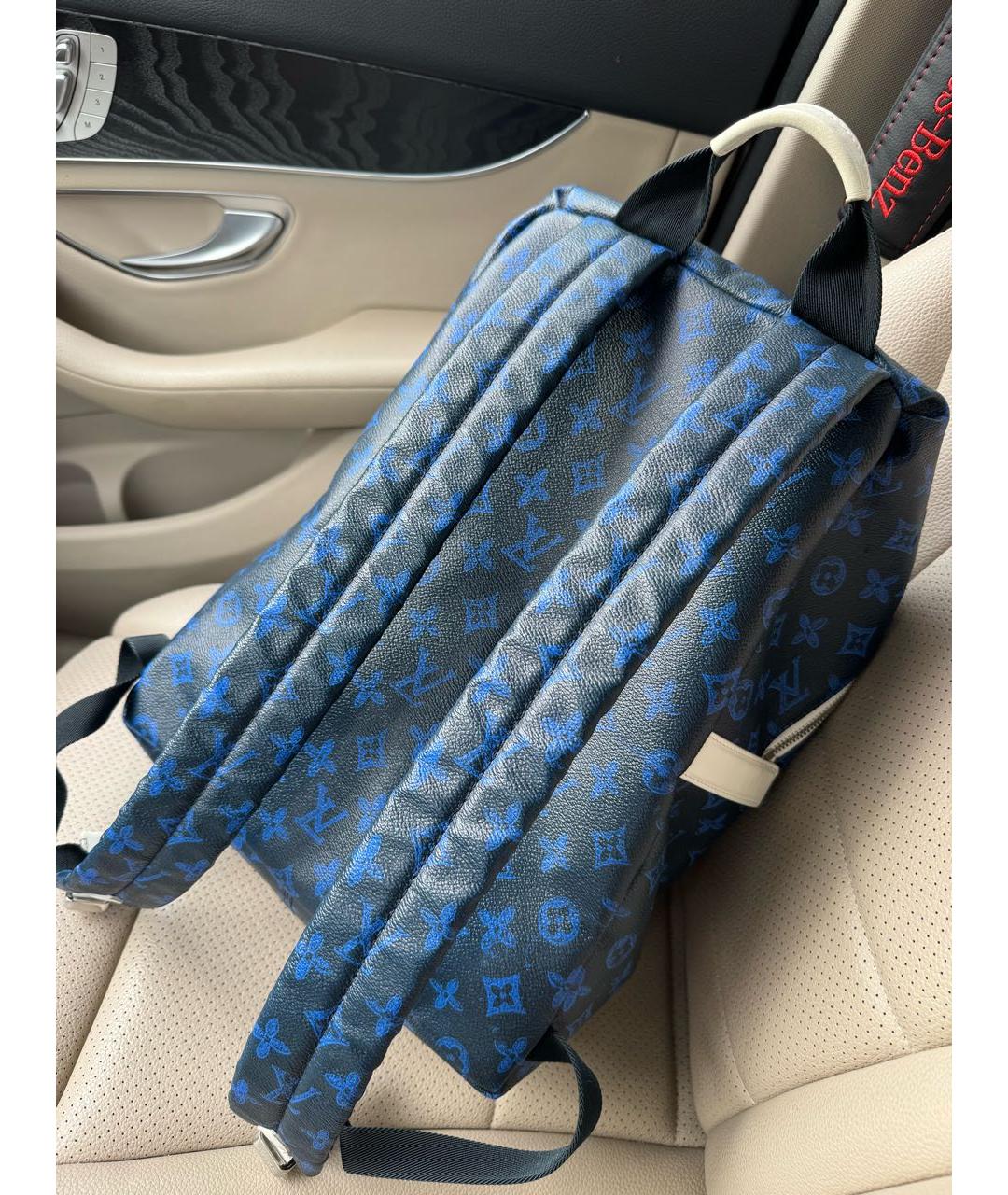 LOUIS VUITTON Синий рюкзак из канвы, фото 7