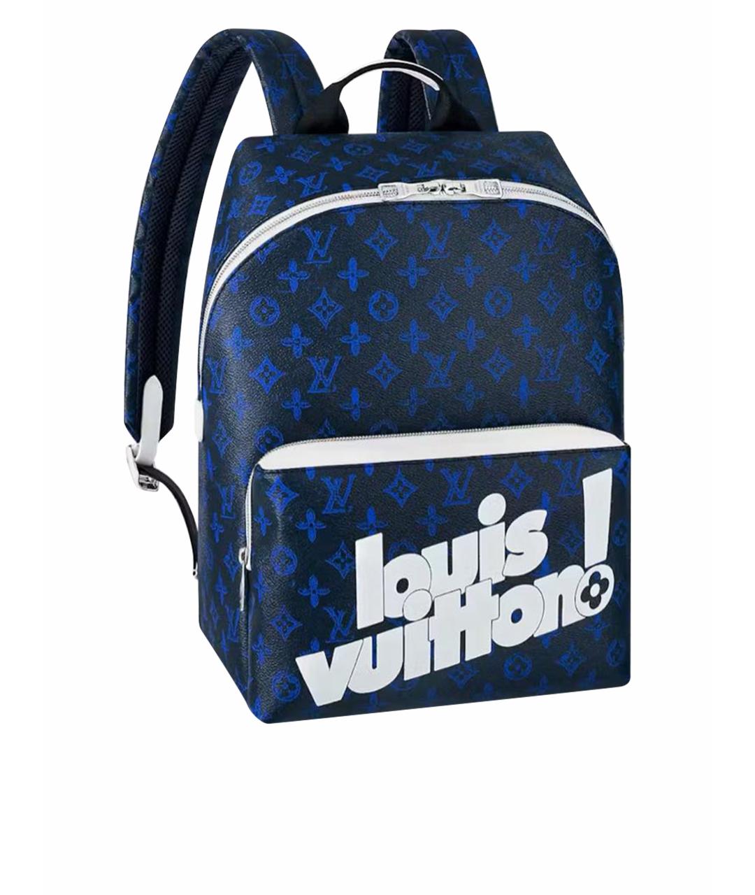 LOUIS VUITTON Синий рюкзак из канвы, фото 1