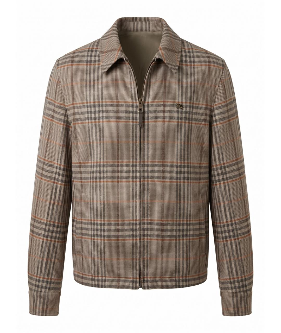 BURBERRY Коричневая шерстяная куртка, фото 1