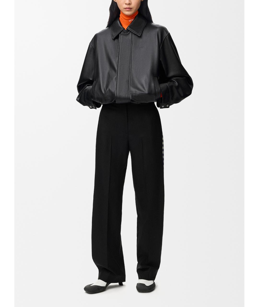 LOEWE Черная кожаная куртка, фото 4