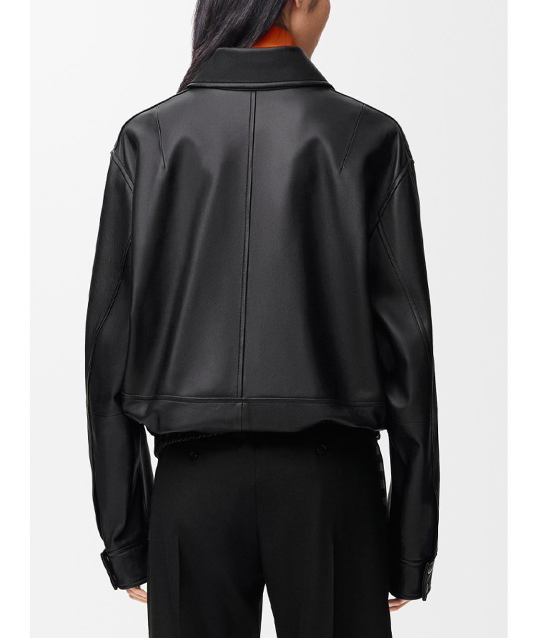 LOEWE Черная кожаная куртка, фото 3