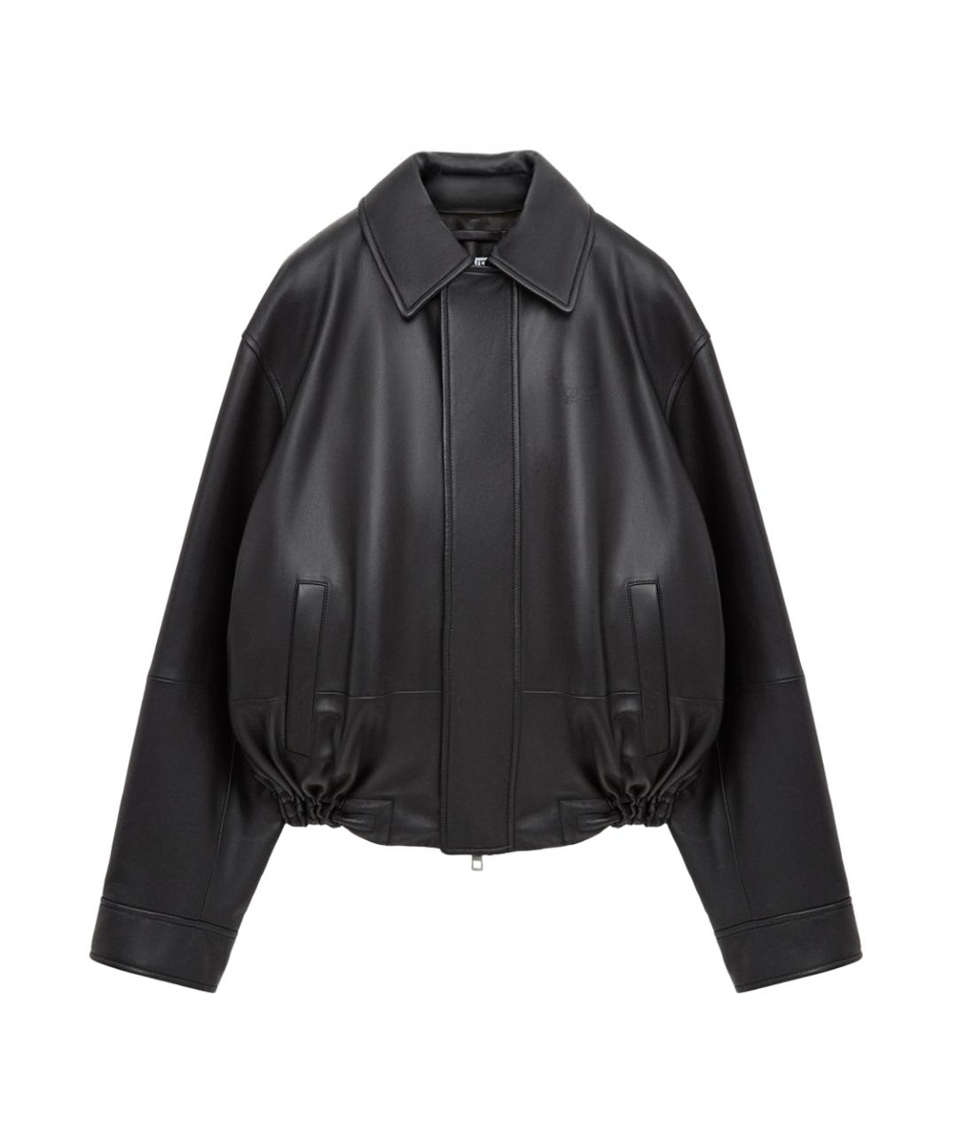 LOEWE Черная кожаная куртка, фото 1