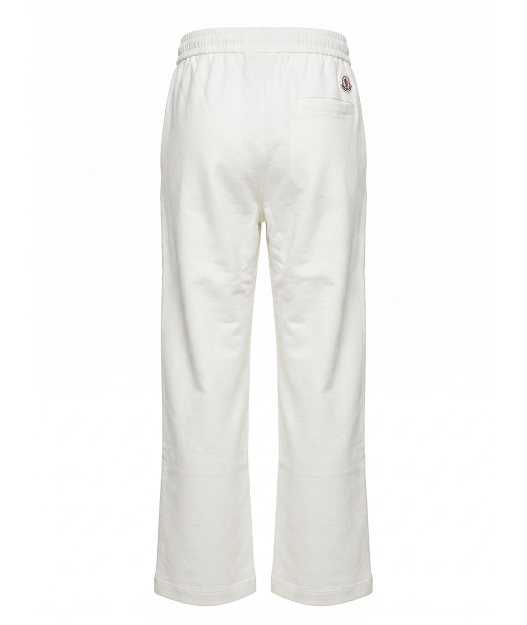 MONCLER Белые хлопковые спортивные брюки и шорты, фото 2