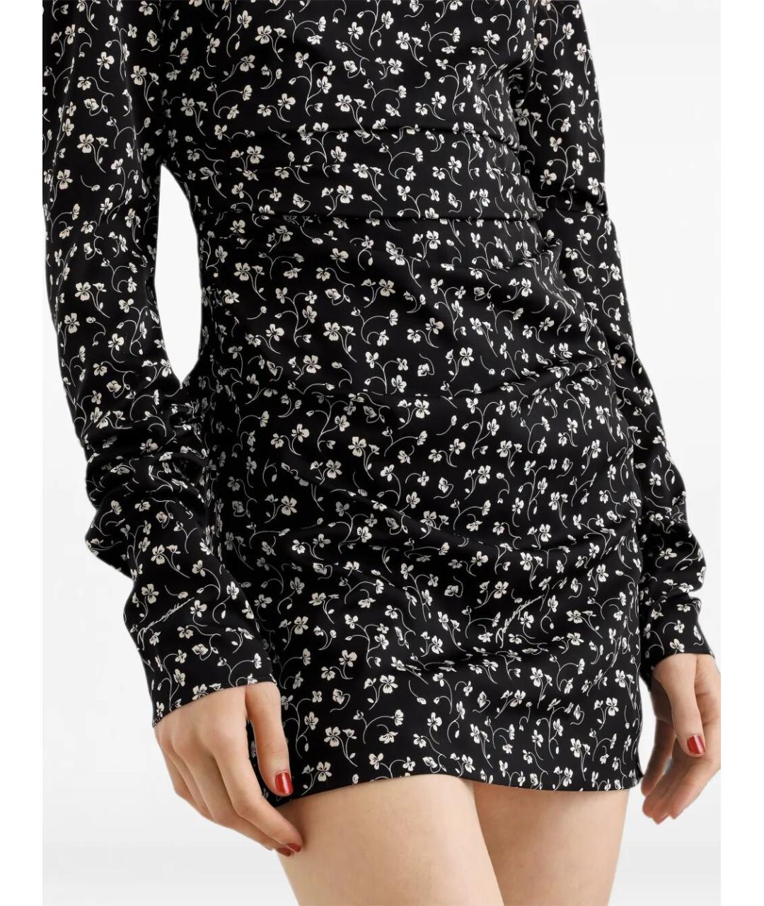 DOLCE&GABBANA Черное шелковое коктейльное платье, фото 4
