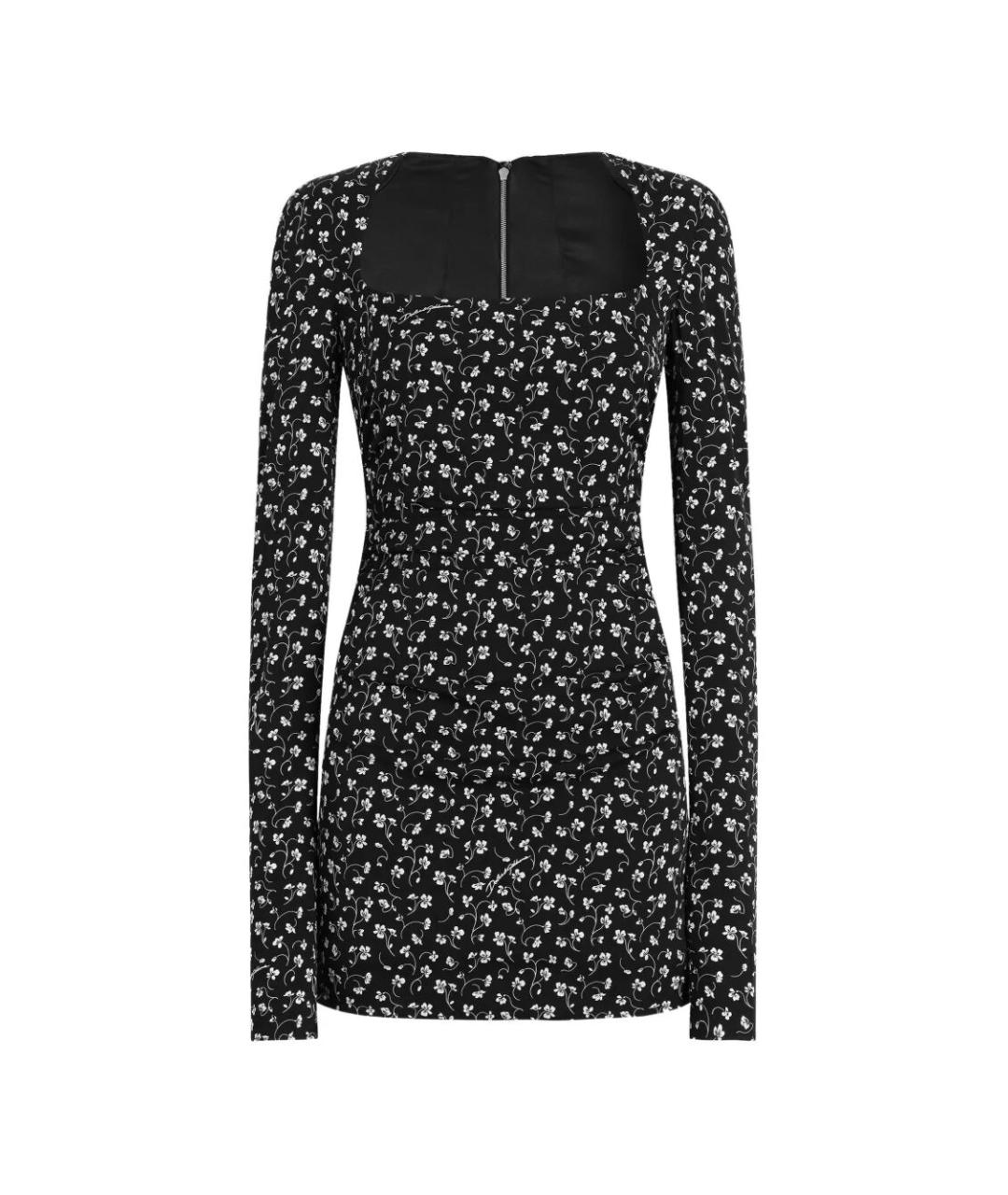 DOLCE&GABBANA Черное шелковое коктейльное платье, фото 1