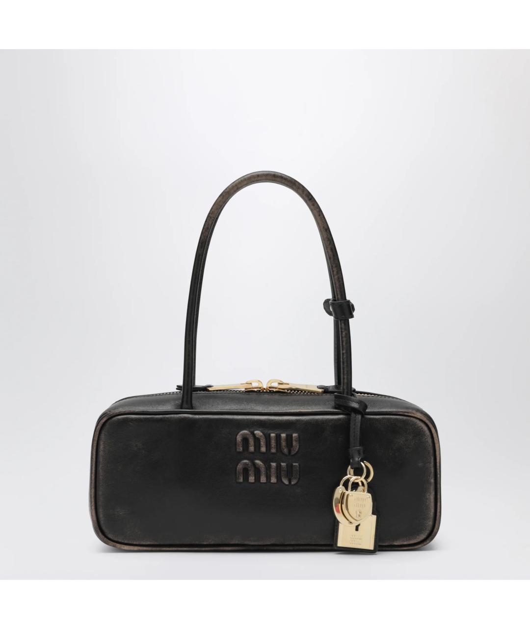 MIU MIU Коричневая кожаная сумка через плечо, фото 2