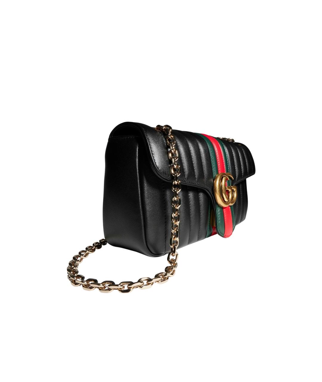 GUCCI Черная кожаная сумка через плечо, фото 2