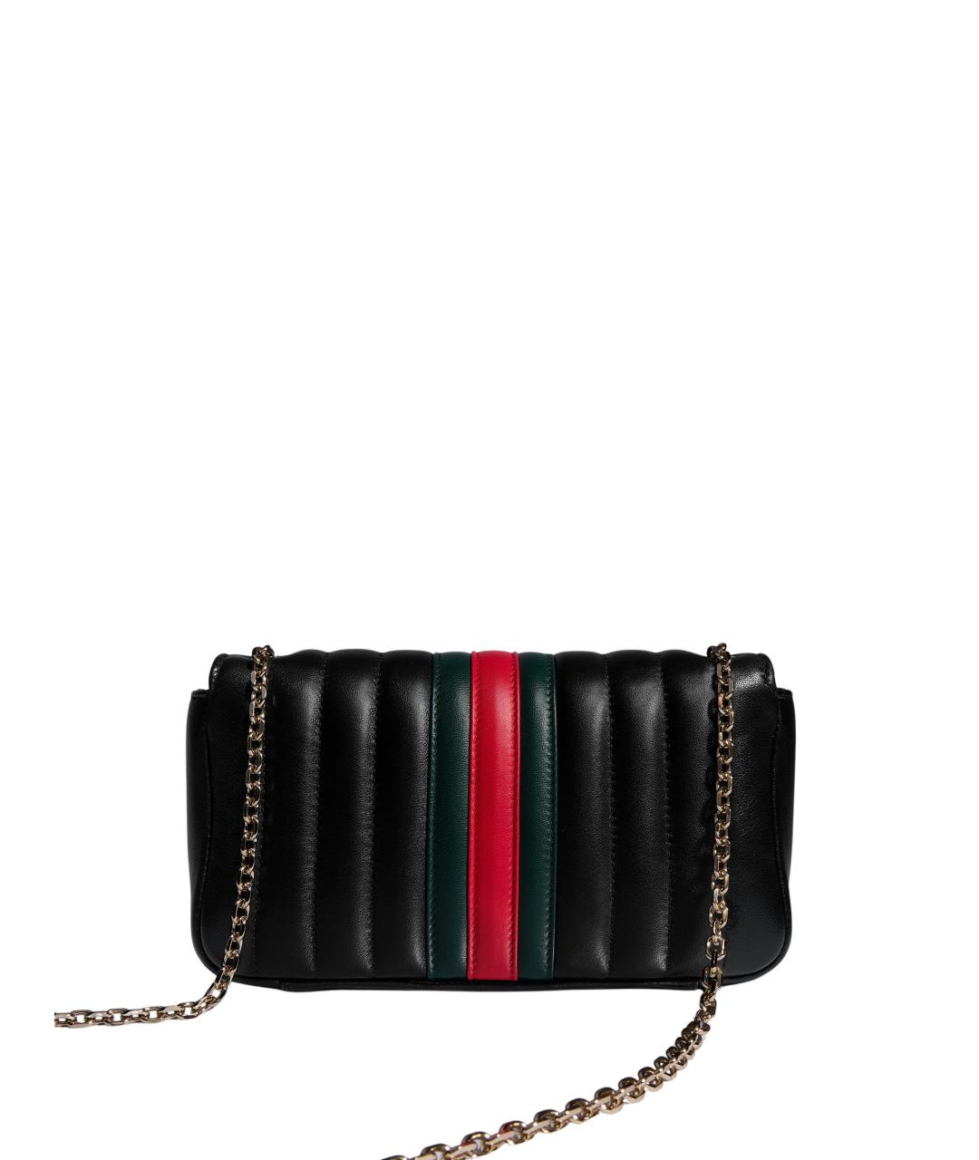 GUCCI Черная кожаная сумка через плечо, фото 3
