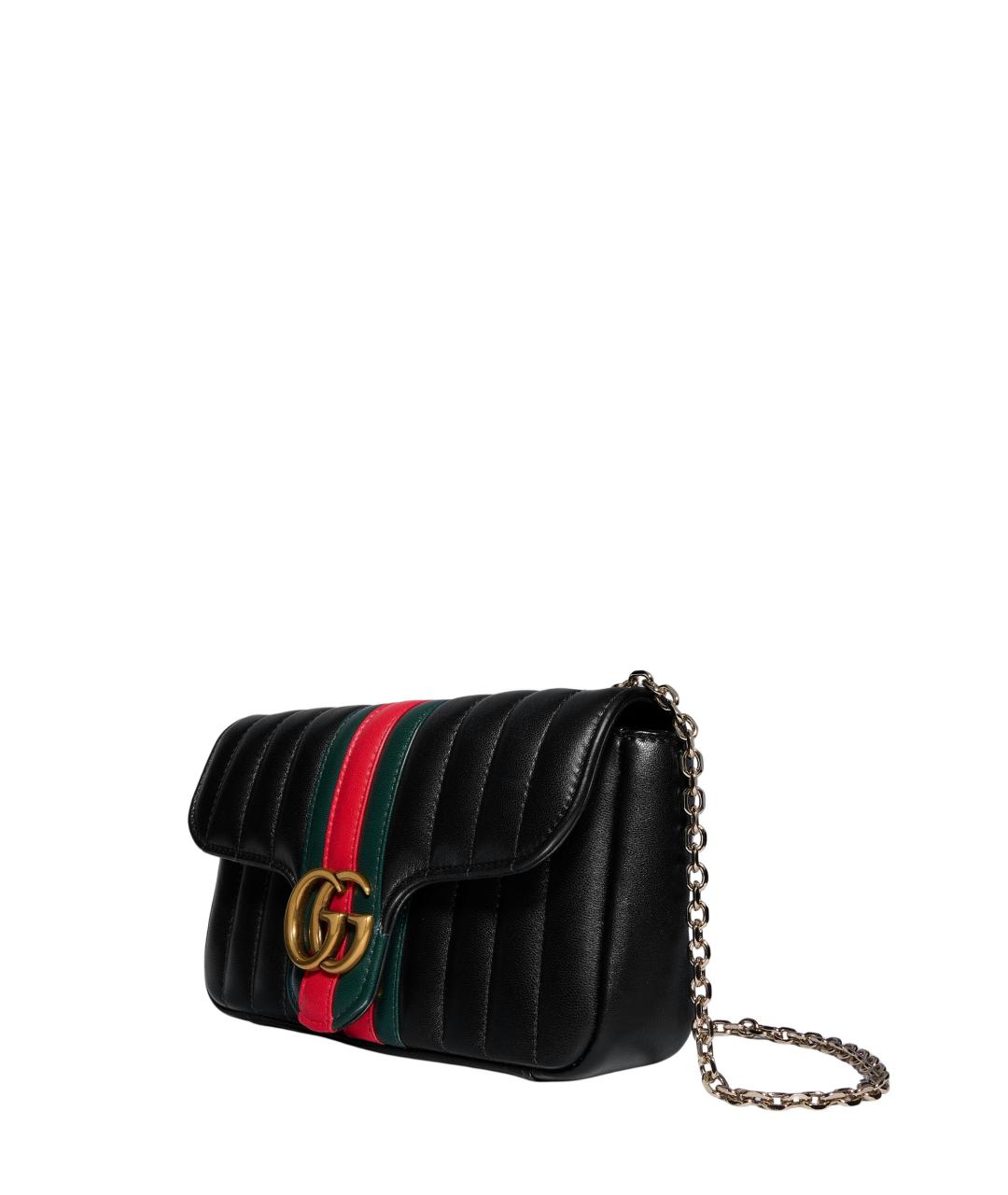 GUCCI Черная кожаная сумка через плечо, фото 2