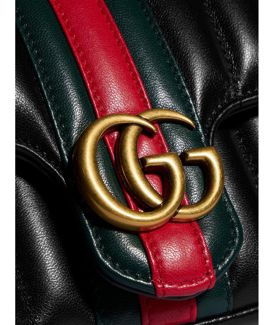 GUCCI Черная кожаная сумка через плечо, фото 5