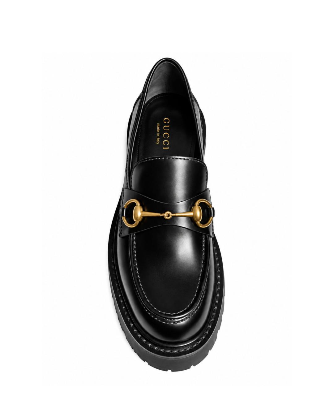 GUCCI Черные кожаные лоферы, фото 3