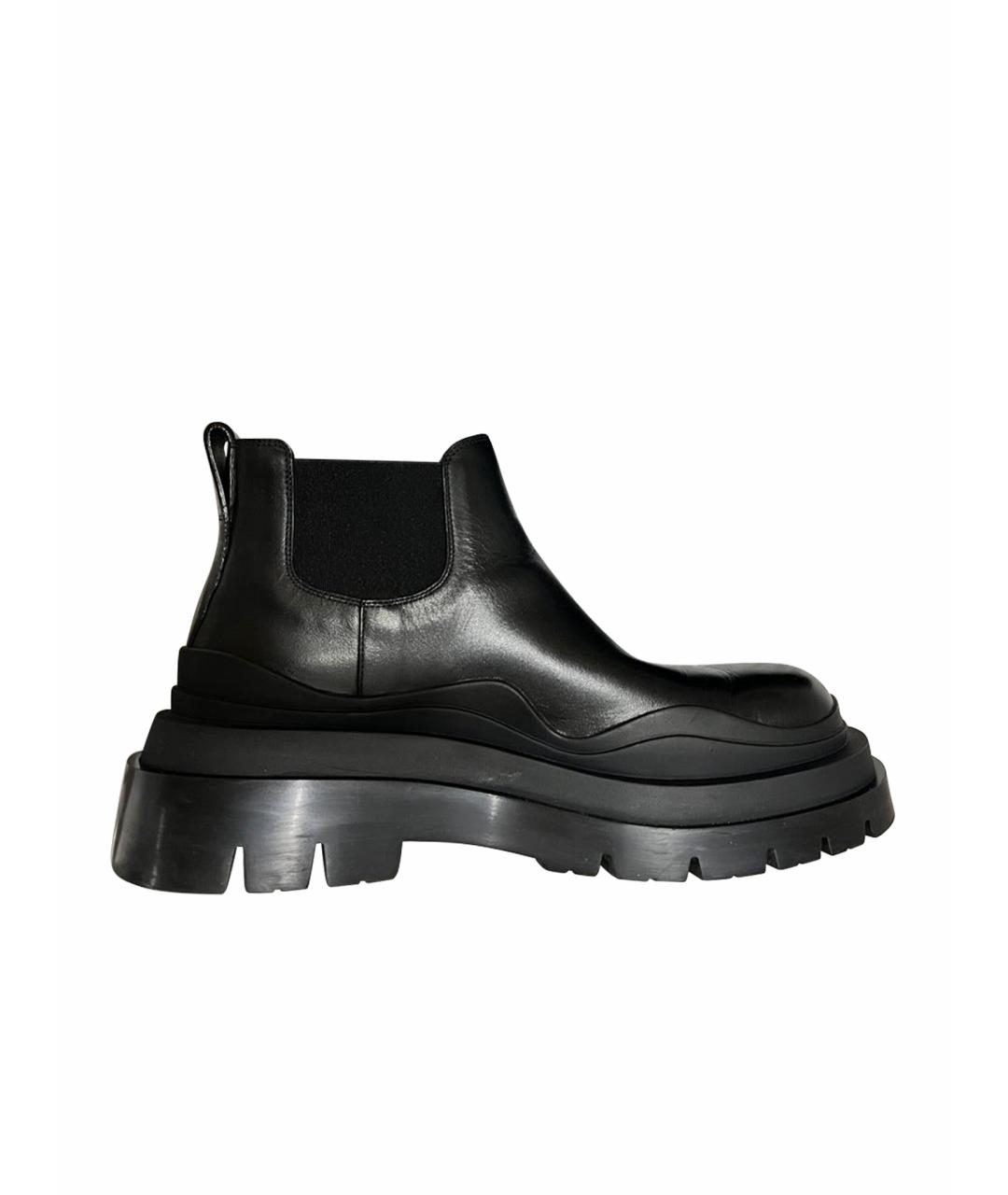 BOTTEGA VENETA Черные кожаные ботинки, фото 1
