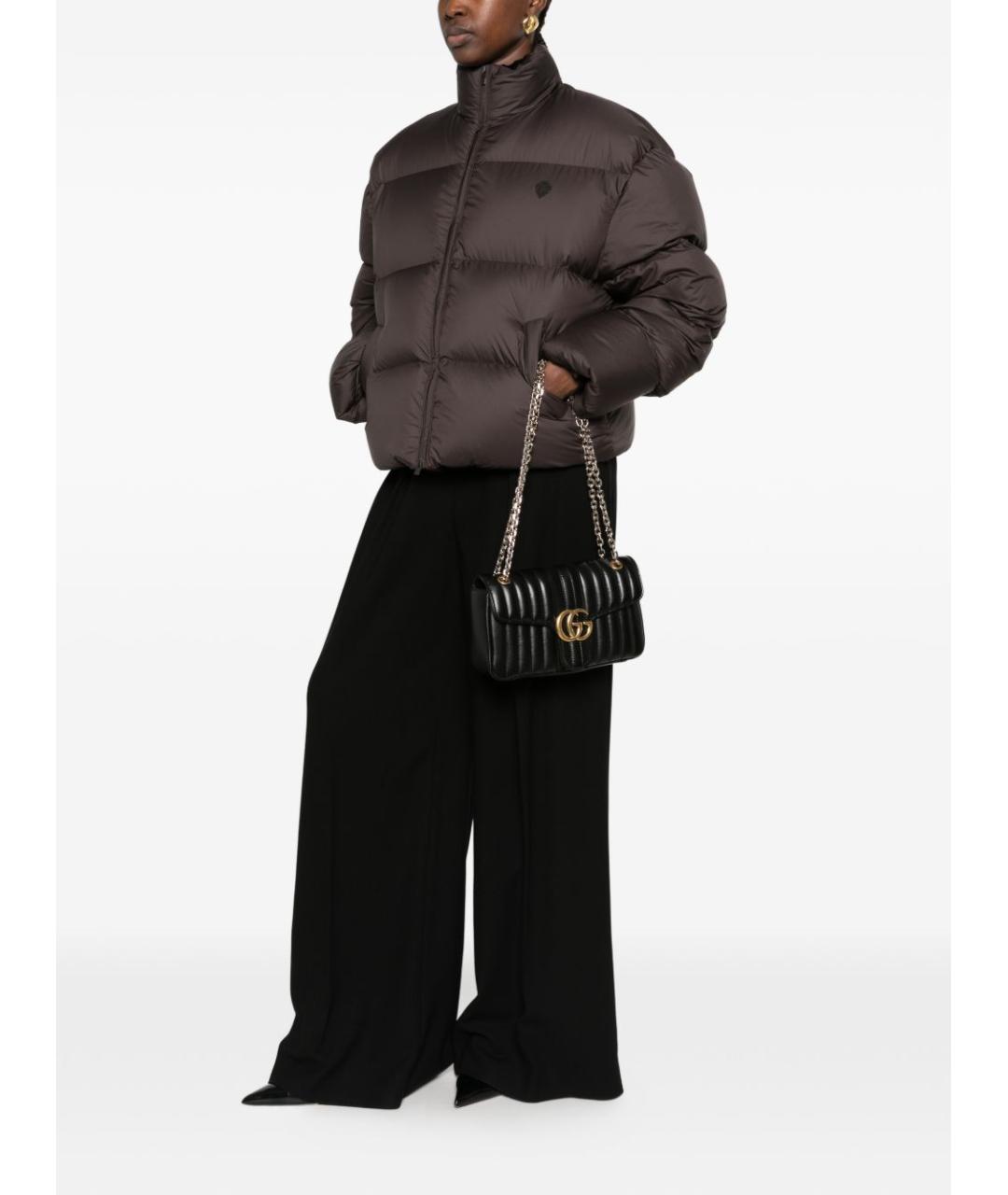 GUCCI Коричневый полиэстеровый пуховик, фото 3