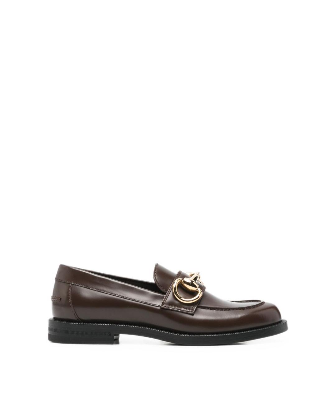 GUCCI Коричневые кожаные лоферы, фото 5
