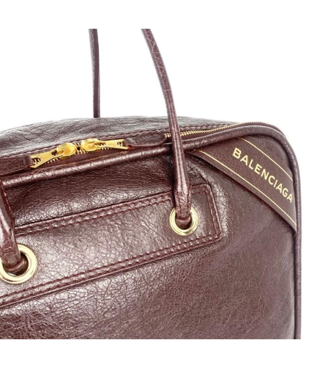 BALENCIAGA Коричневая кожаная сумка тоут, фото 4