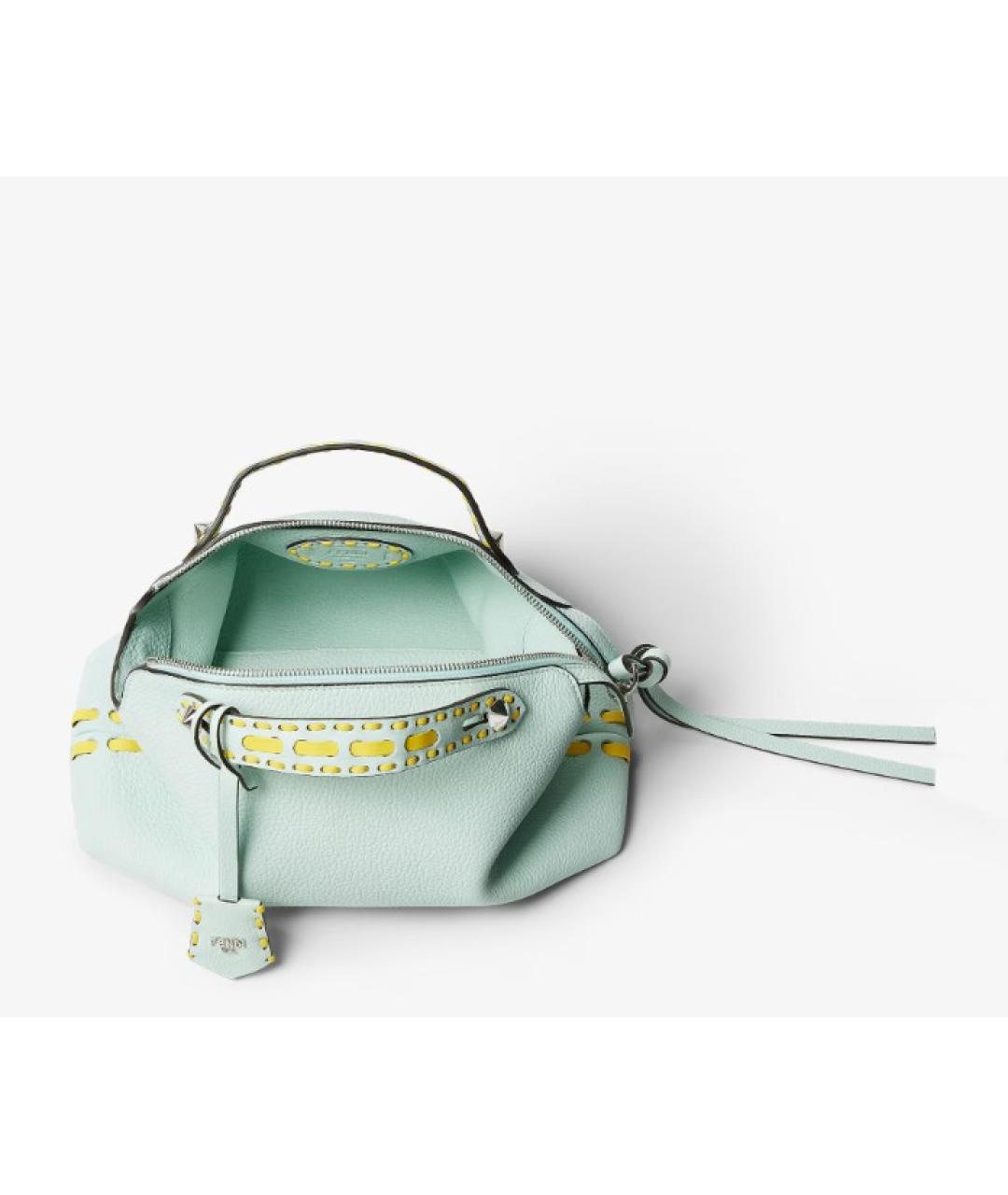 FENDI Зеленая кожаная сумка через плечо, фото 4