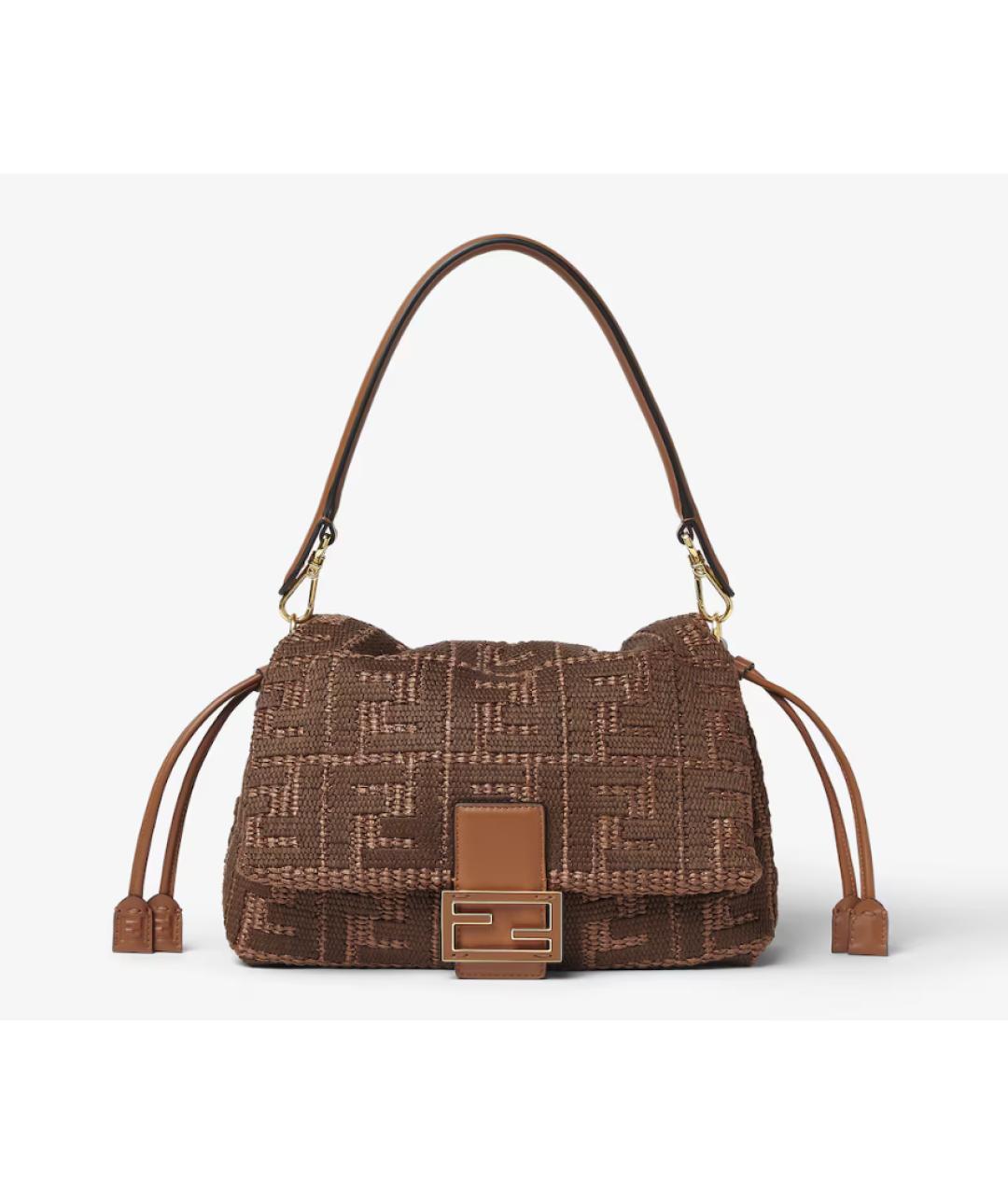 FENDI Коричневая тканевая сумка через плечо, фото 2