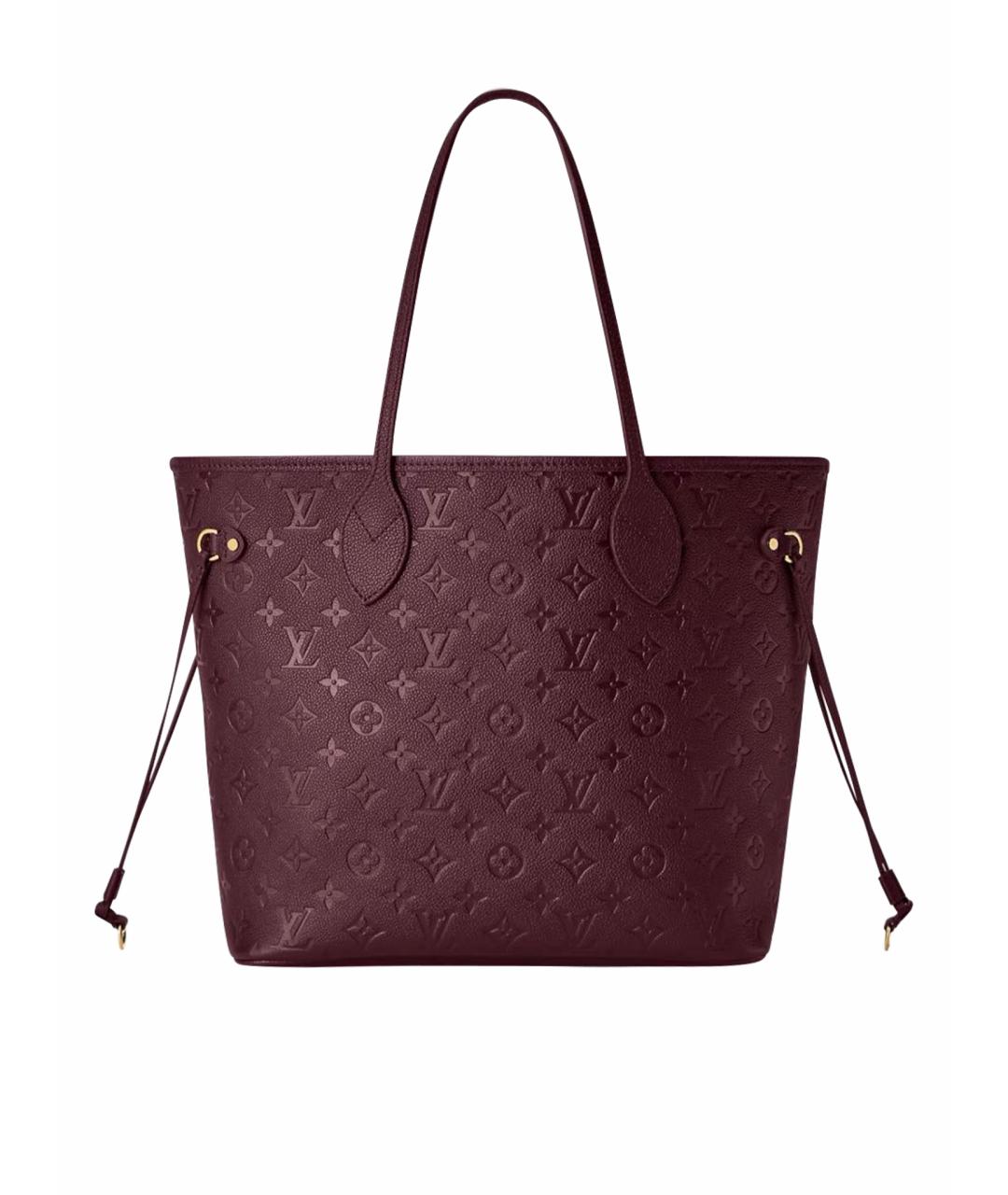 LOUIS VUITTON Бордовая кожаная сумка тоут, фото 1
