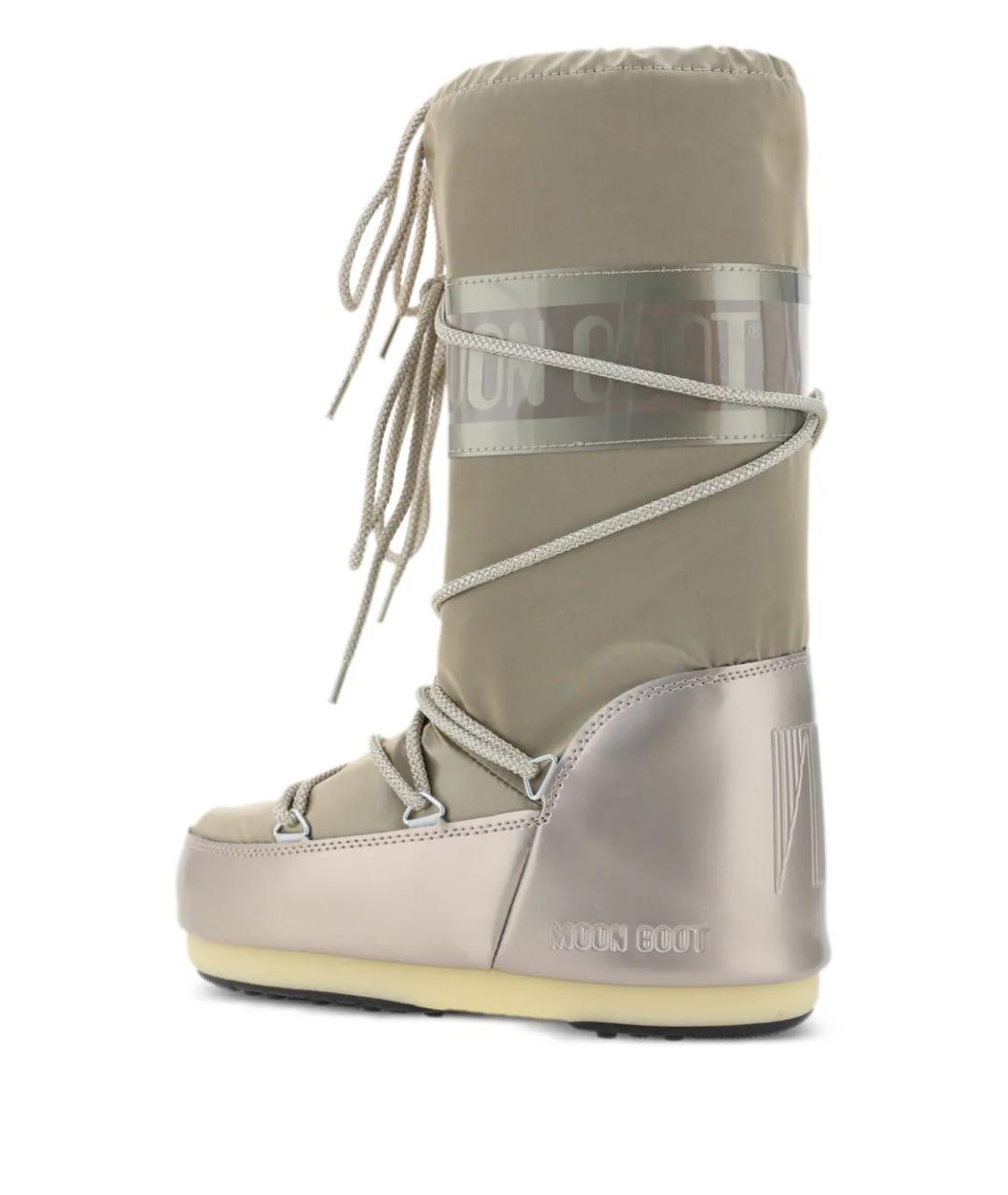 MOON BOOT Бежевые синтетические сапоги, фото 3
