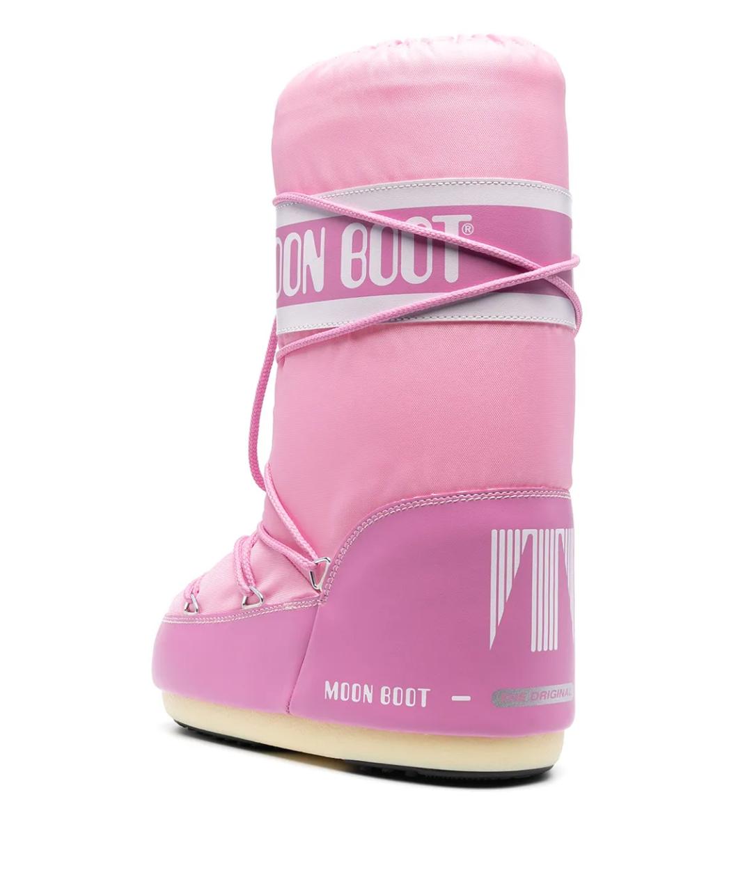 MOON BOOT Розовые синтетические сапоги, фото 3