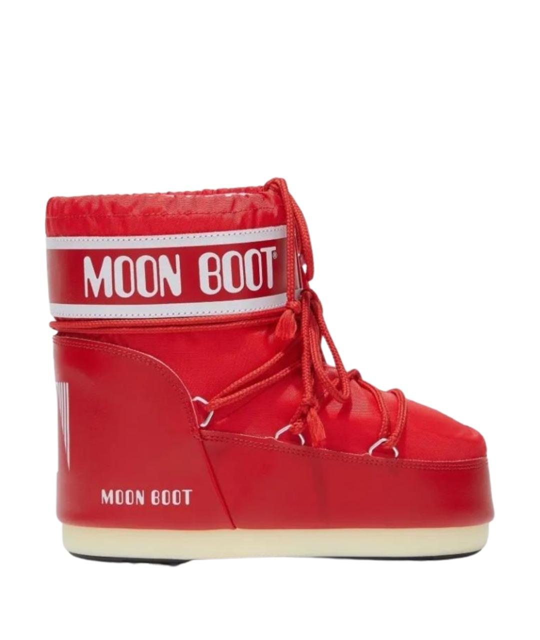 MOON BOOT Красные синтетические сапоги, фото 1