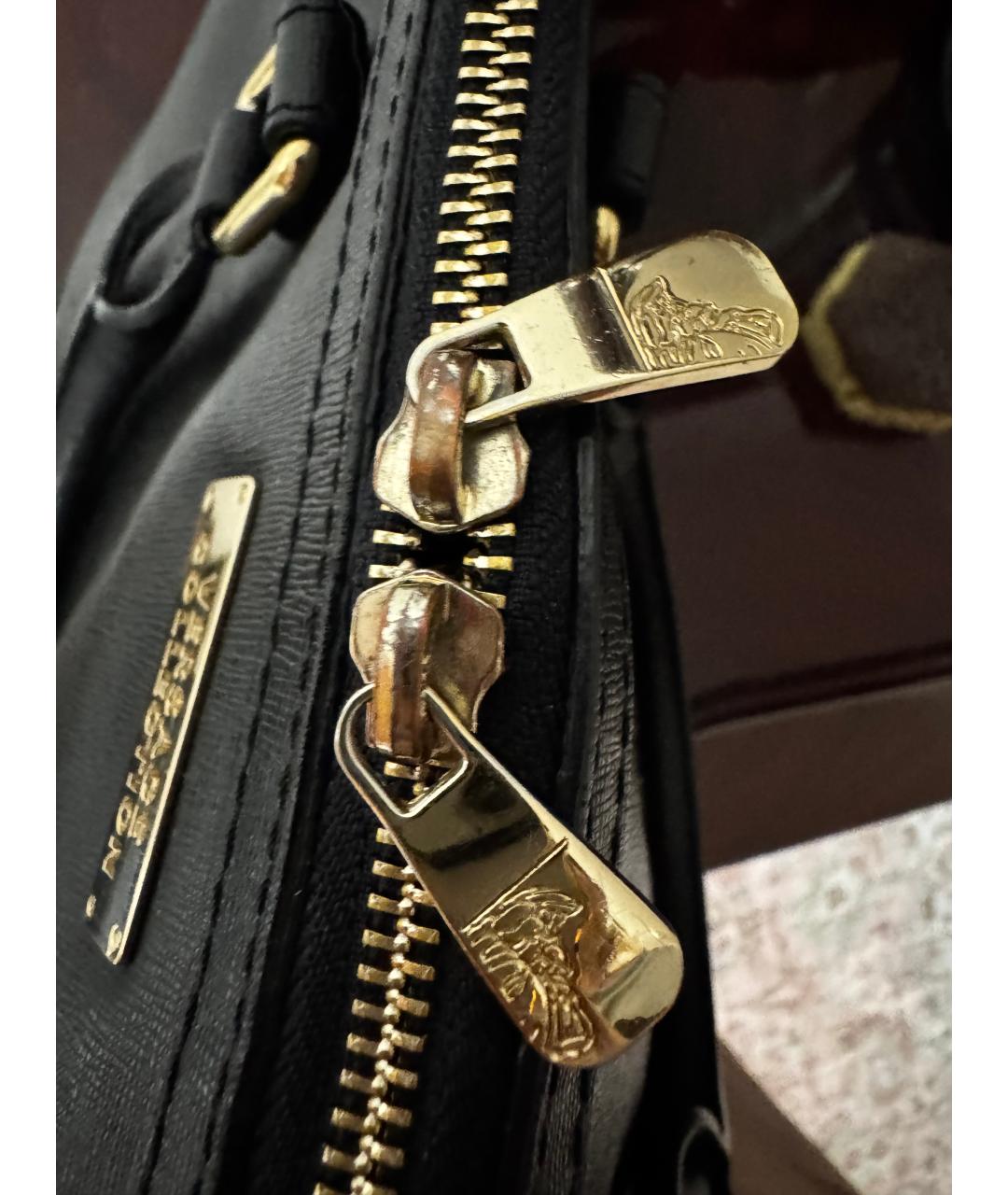 VERSACE COLLECTION Черная кожаная сумка с короткими ручками, фото 7