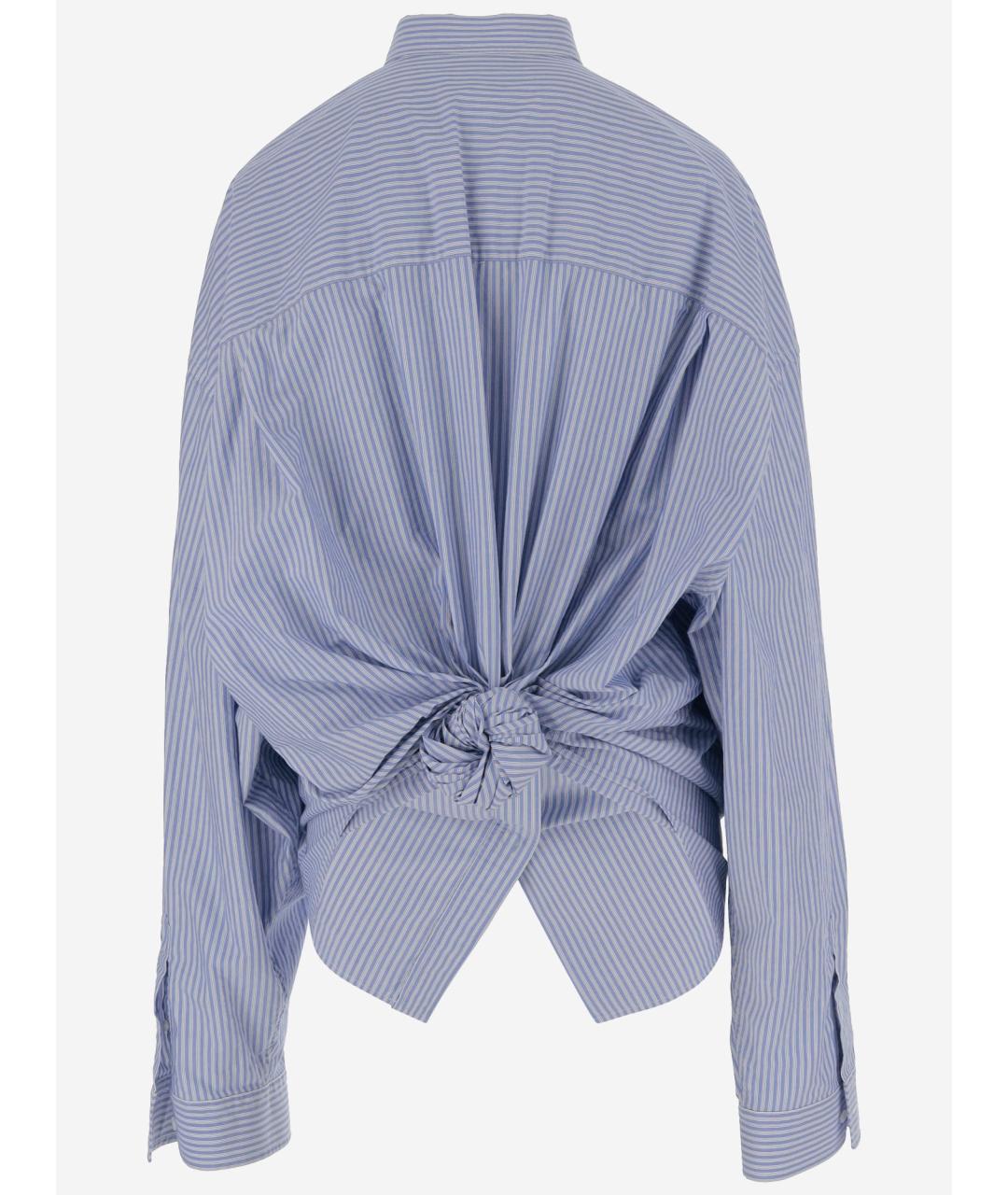 BALENCIAGA Голубая хлопковая рубашка, фото 2