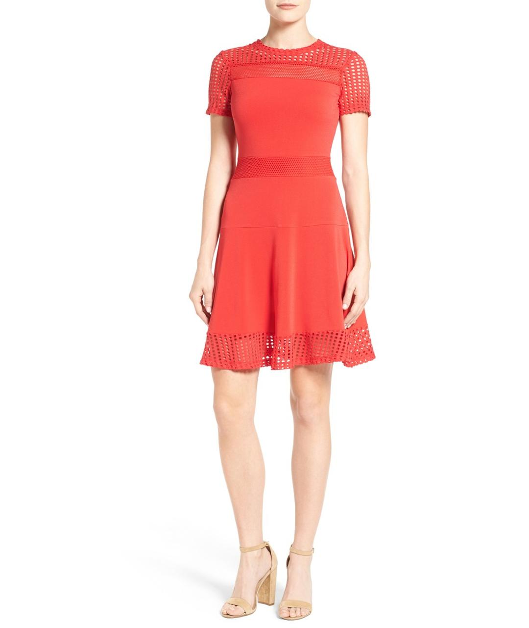 MICHAEL KORS Красное полиэстеровое повседневное платье, фото 5