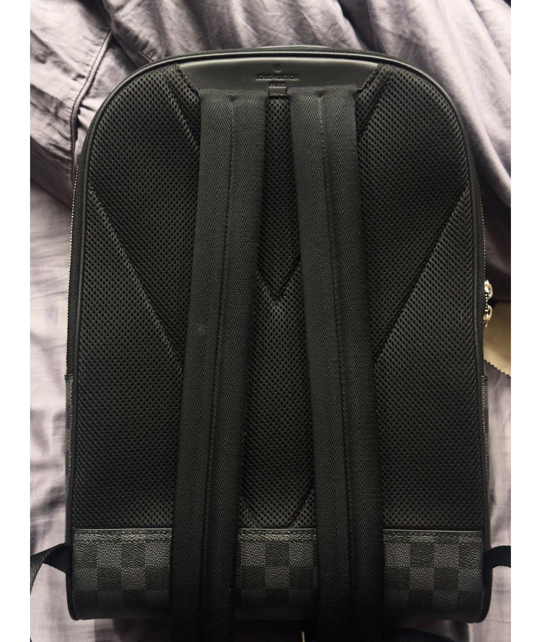 LOUIS VUITTON Черный рюкзак из канвы, фото 3