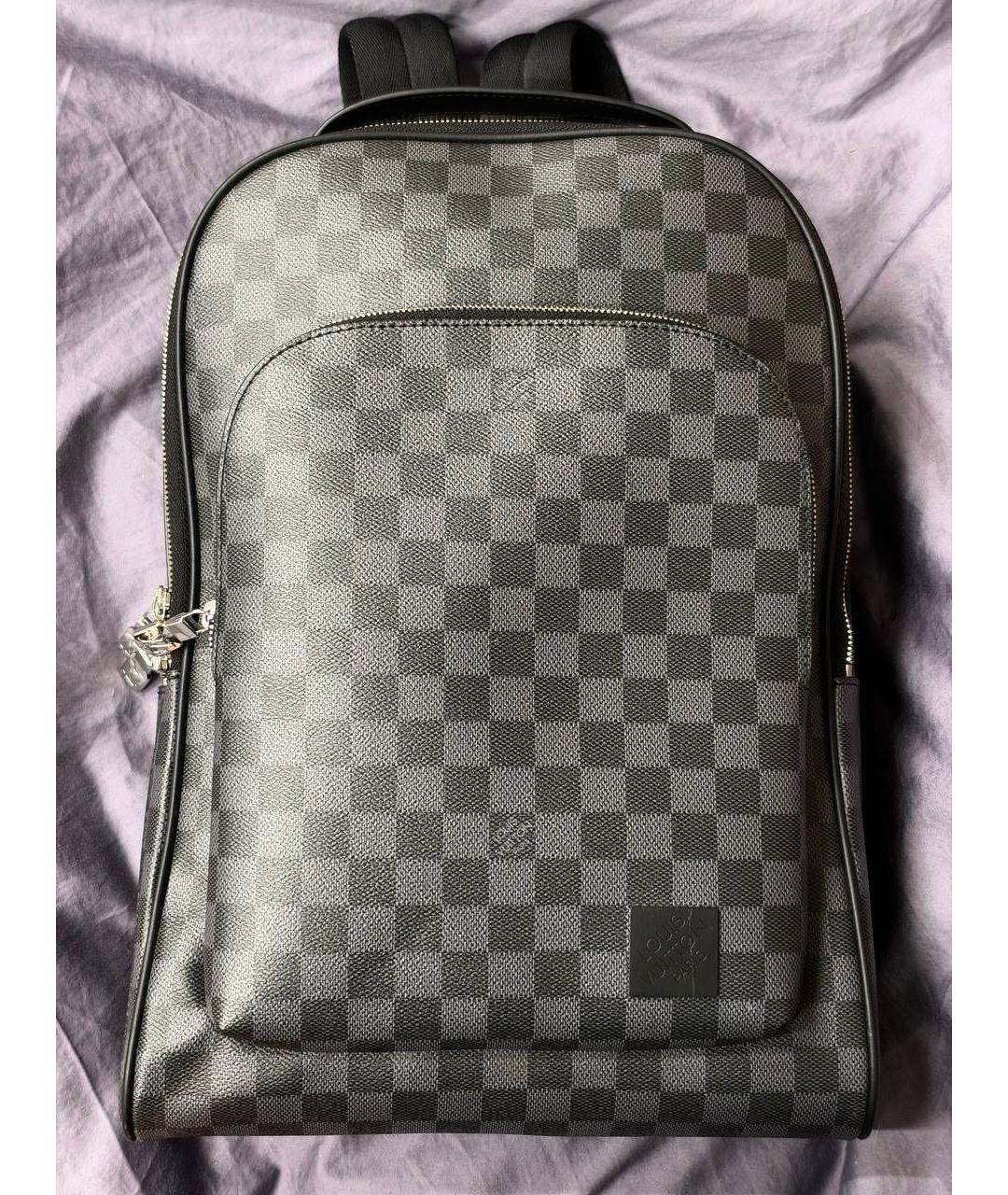 LOUIS VUITTON Черный рюкзак из канвы, фото 8