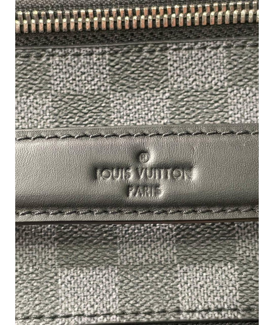 LOUIS VUITTON Черный рюкзак из канвы, фото 6
