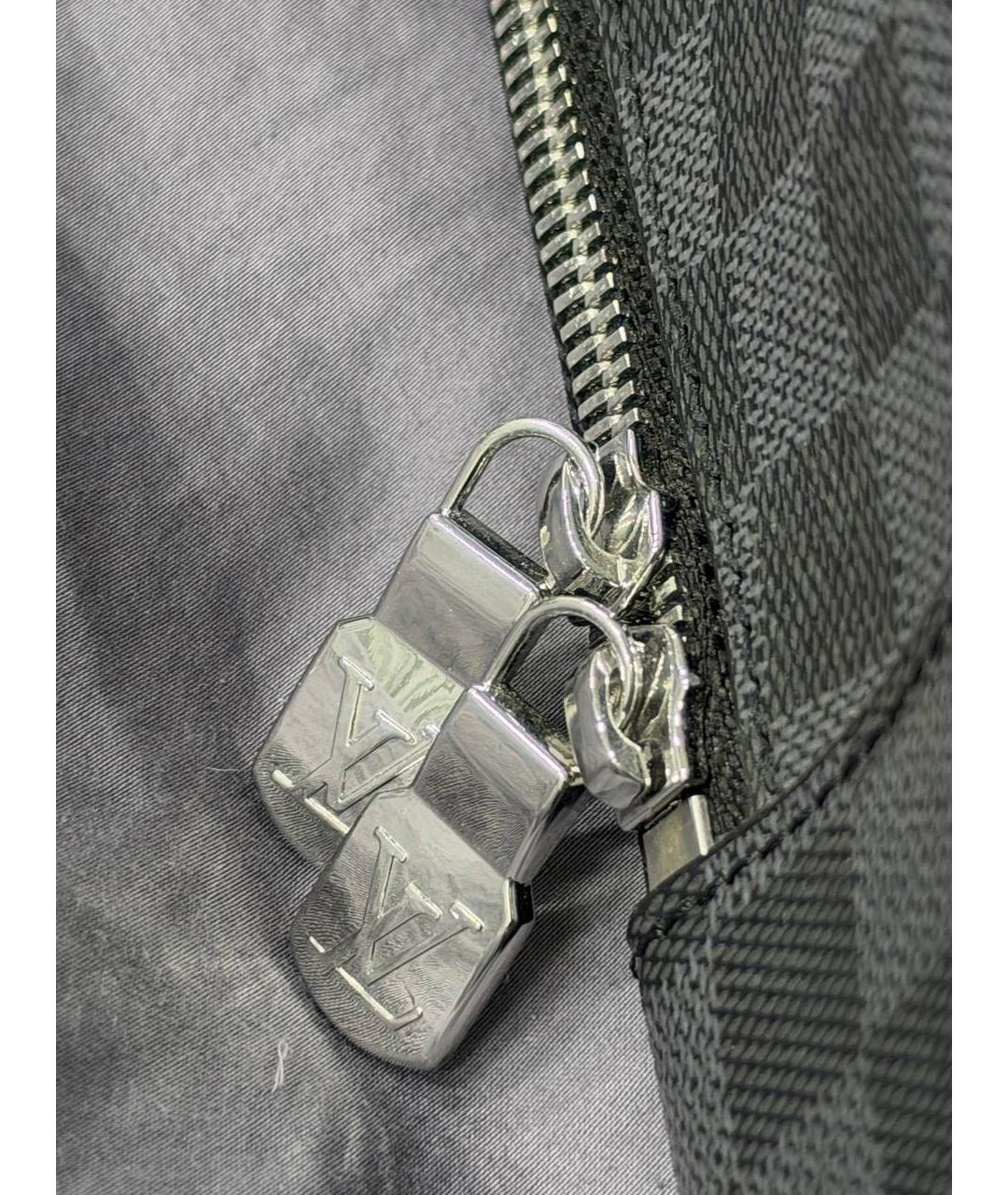 LOUIS VUITTON Черный рюкзак из канвы, фото 5