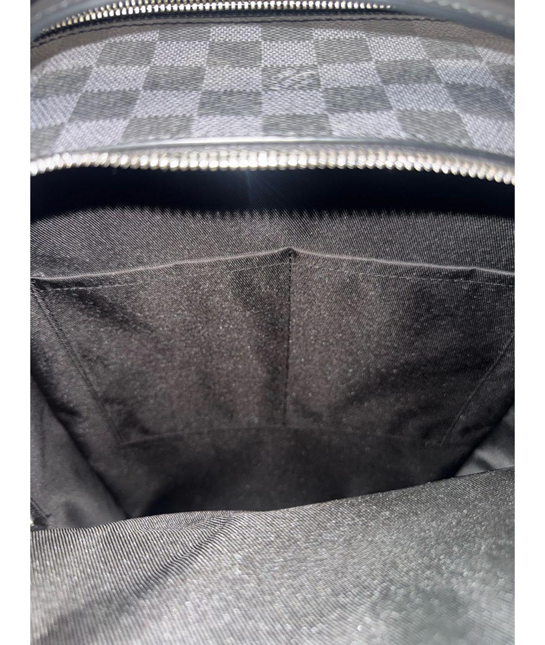 LOUIS VUITTON Черный рюкзак из канвы, фото 4