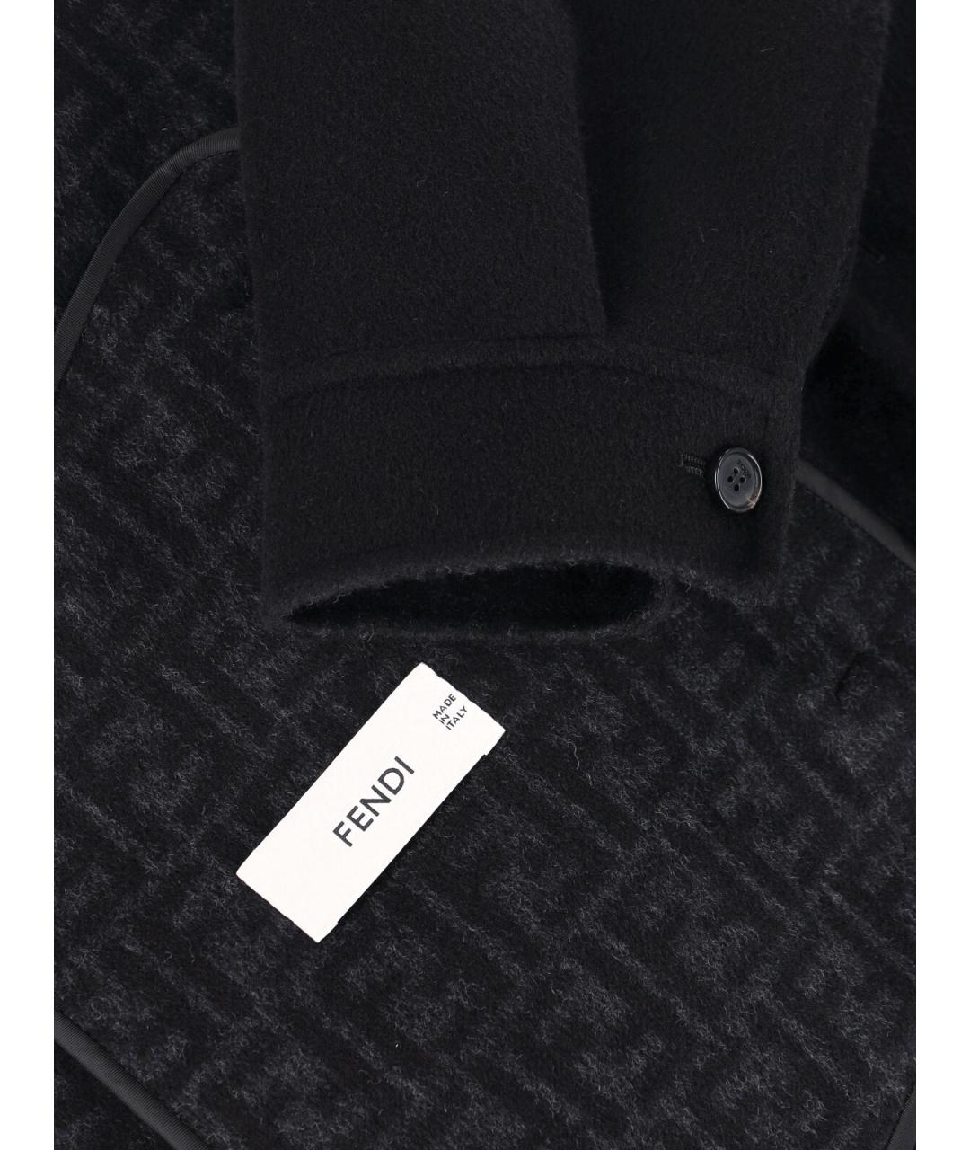 FENDI Черная шерстяная куртка, фото 4