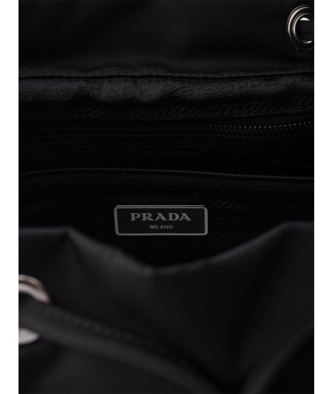 PRADA Черный нейлоновый рюкзак, фото 3