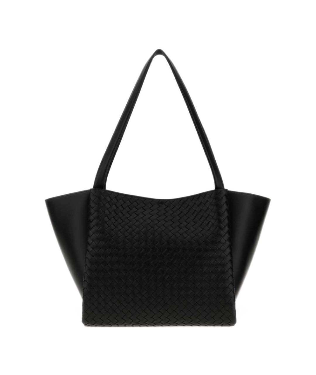 BOTTEGA VENETA Черная кожаная сумка тоут, фото 1